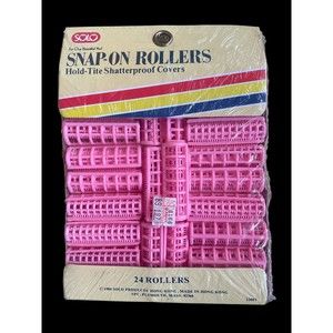 Vintage NOS Solo Brand Snap On Hair Rollers